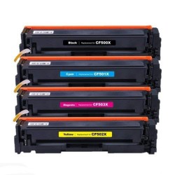 HP 202X full set toner Cartridge High Yield compatible